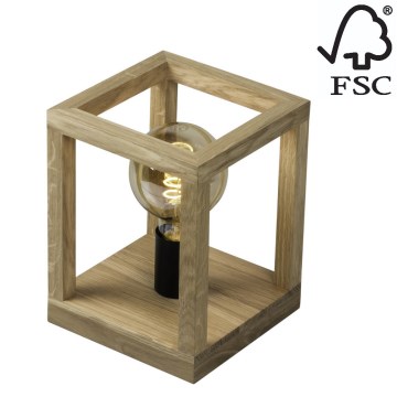 Bordslampa KAGO 1xE27/60W/230V matt ek - FSC-certifierad