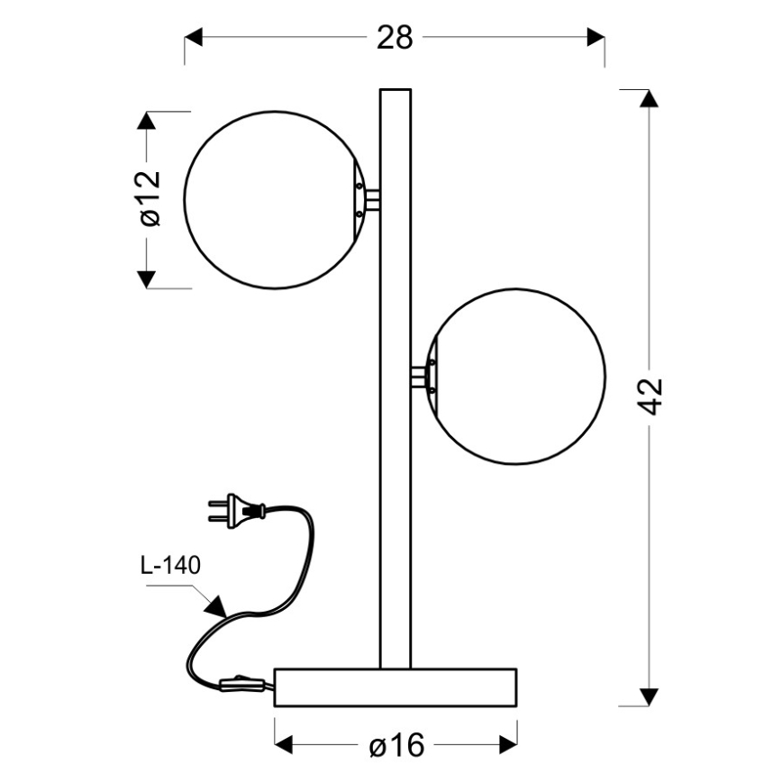 Bordslampa KAMA 2xG9/28W/230V