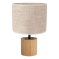 Bordslampa KRETA 1xE27/25W/230V ek/beige ek