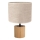 Bordslampa KRETA 1xE27/25W/230V ek/beige ek