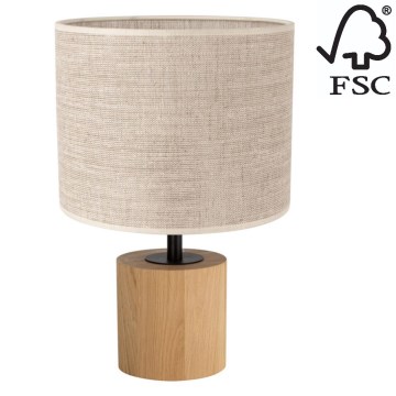 Bordslampa KRETA 1xE27/25W/230V tall/beige - FSC-certifierad