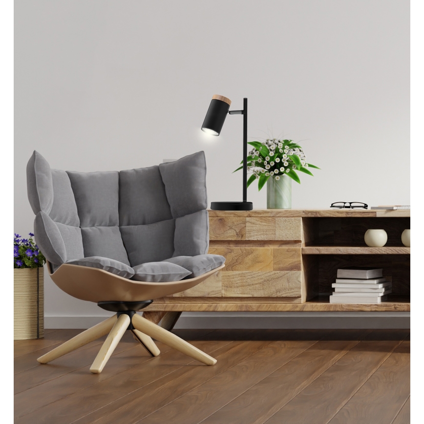 Bordslampa LAGOS 1xGU10/15W/230V svart/brun