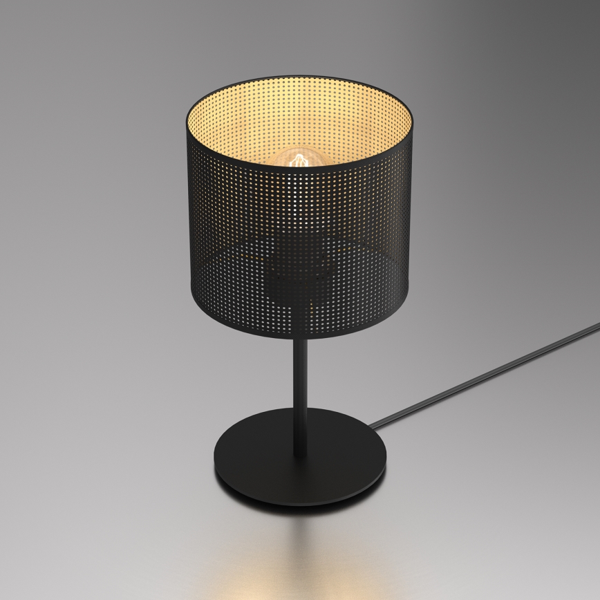 Bordslampa LOFT SHADE 1xE27/60W/230V diameter 18 cm svart/gyllene