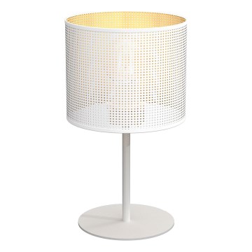 Bordslampa LOFT SHADE 1xE27/60W/230V diameter 18 cm vit/gyllene
