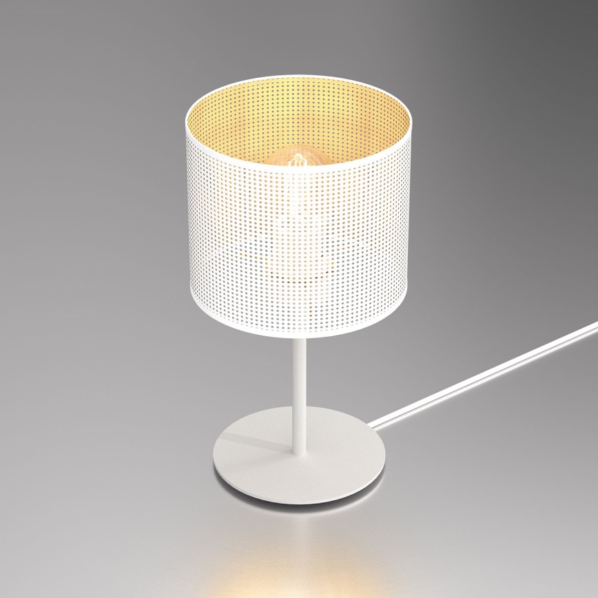 Bordslampa LOFT SHADE 1xE27/60W/230V diameter 18 cm vit/gyllene