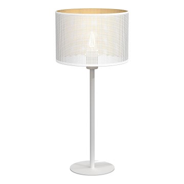 Bordslampa LOFT SHADE 1xE27/60W/230V Ø 25 cm vit/guld