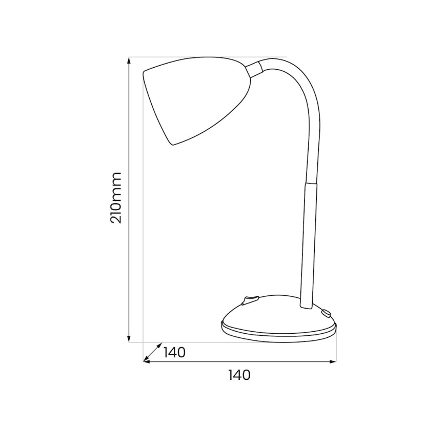 Bordslampa LOGIC 1xE27/60W/230V vit
