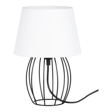 Bordslampa  MANGOO 1xE27/40W/230V vit /svart - FSC-certifierad