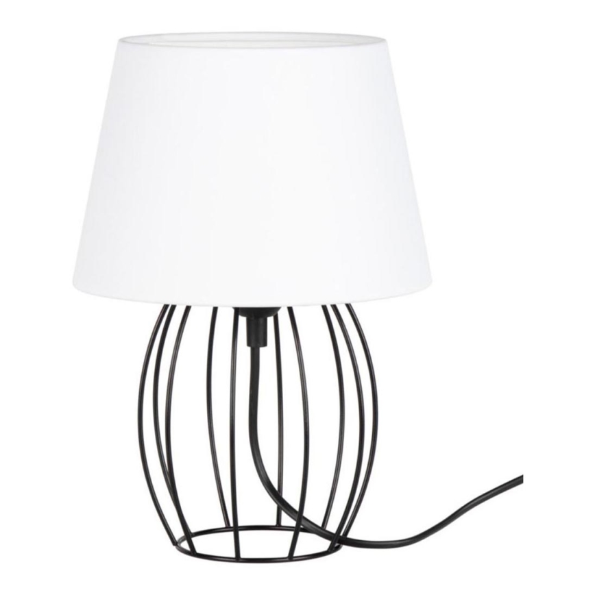 Bordslampa  MANGOO 1xE27/40W/230V vit /svart - FSC-certifierad