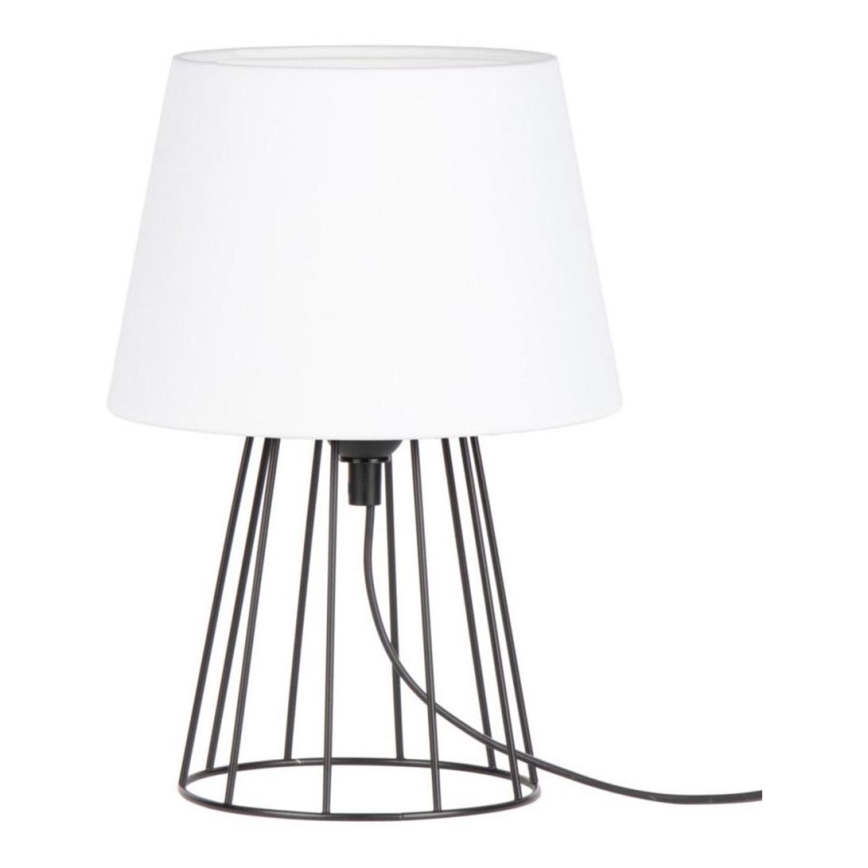Bordslampa  MANGOO 1xE27/40W/230V vit /svart  - FSC-certifierad