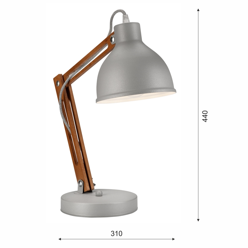 Bordslampa MARCELLO 1xE27/60W/230V bok - FSC certifierade