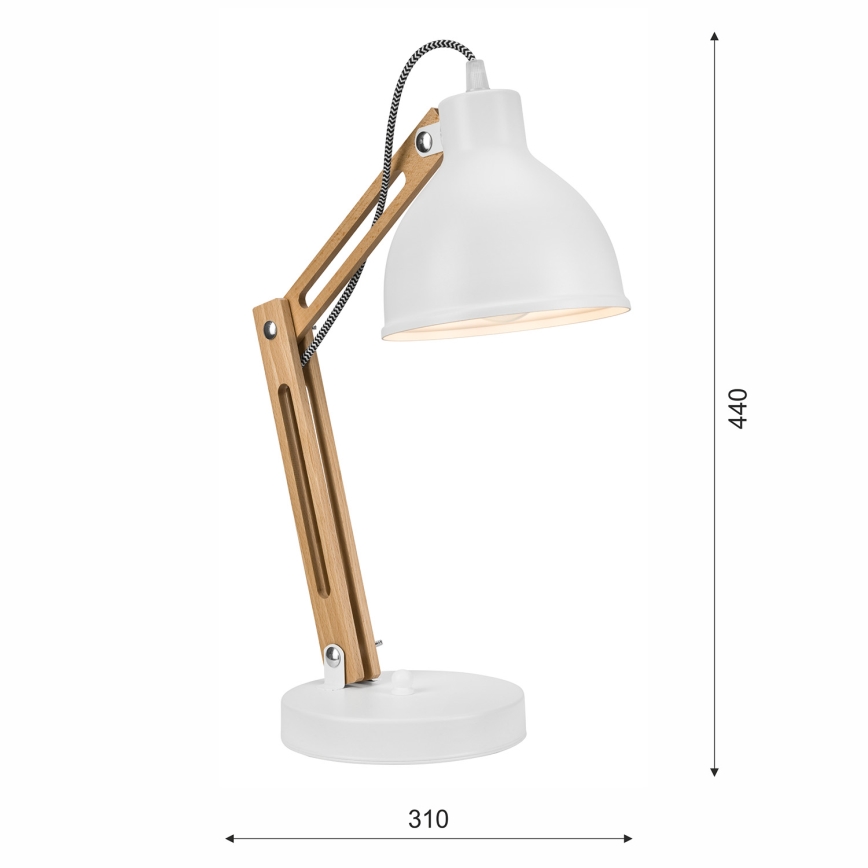 Bordslampa MARCELLO 1xE27/60W/230V bok - FSC certifierade