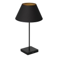 Bordslampa med USB-port 1xE27/60W/230V svart