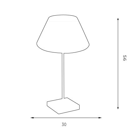 Bordslampa med USB-port 1xE27/60W/230V svart