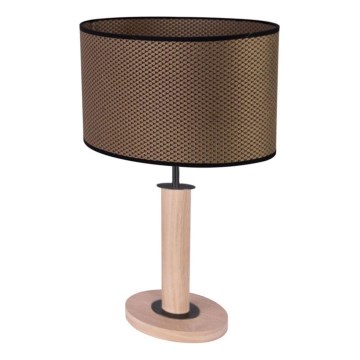 Bordslampa MERCEDES 1xE27/40W/230V 46 cm brun/ek