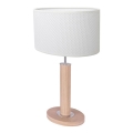 Bordslampa MERCEDES 1xE27/40W/230V 46 cm vit/ek