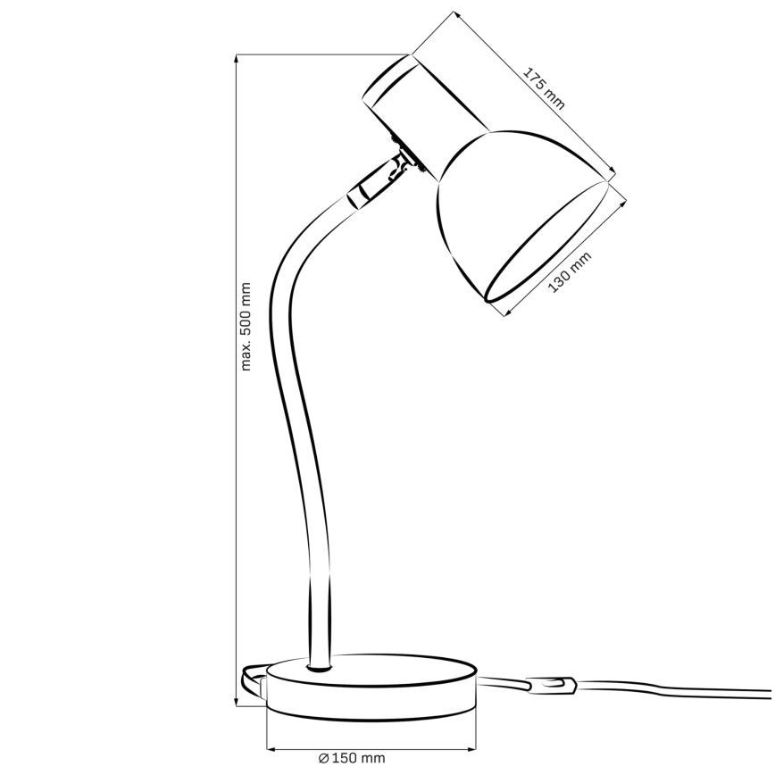 Bordslampa MIMI 1xE27/10W/230V gul