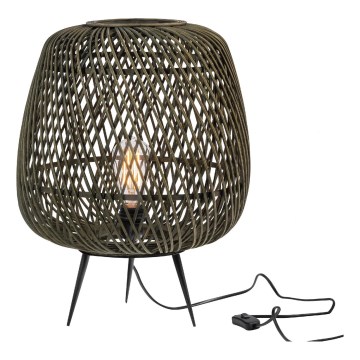Bordslampa MOZA 1xE27/60W/230V bambu grön