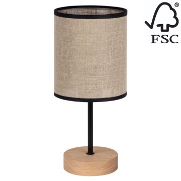 Bordslampa NEGRO 1xE27/25W/230V valnöt - FSC-certifierad