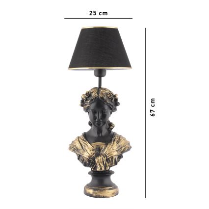 Bordslampa OPELYA 1xE27/40W/230V svart/guld