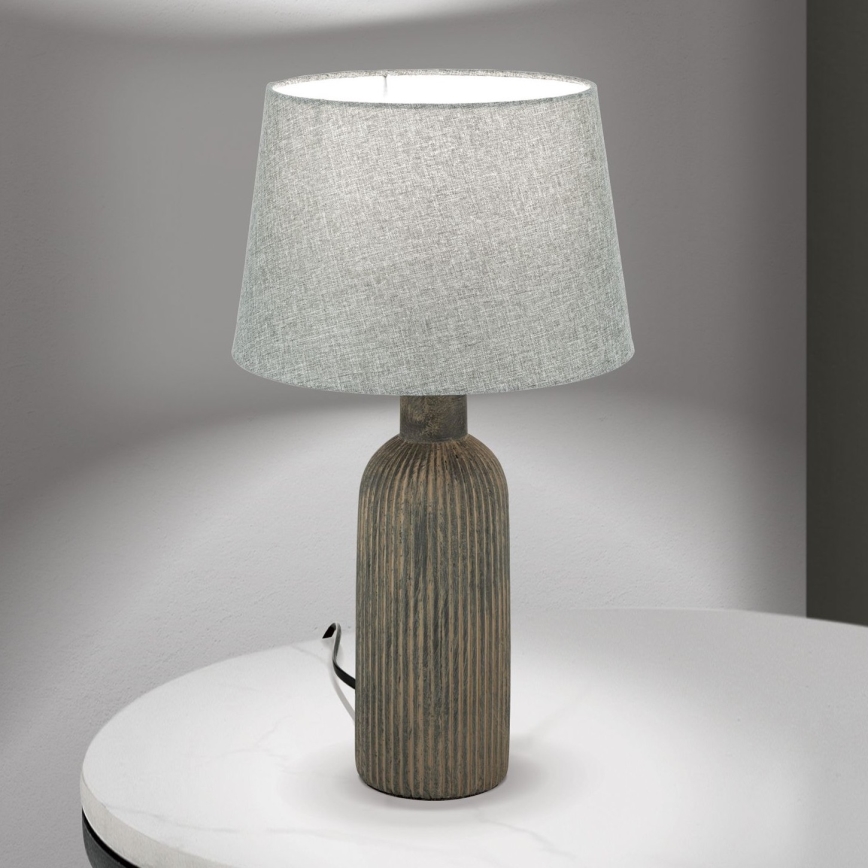 Bordslampa ORCHID 1xE27/40W/230V keramik brun/grå
