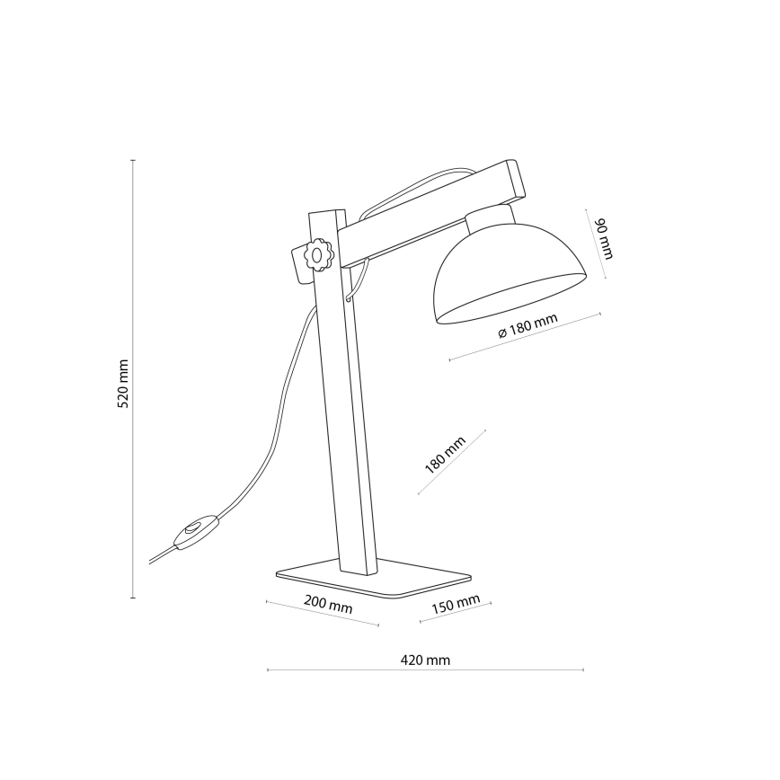 Bordslampa OSLO 1xE27/15W/230V tall/vit