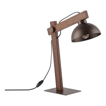 Bordslampa OSLO 1xE27/15W/230V valnöt/brun