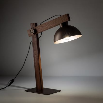 Bordslampa OSLO 1xE27/15W/230V valnöt/brun
