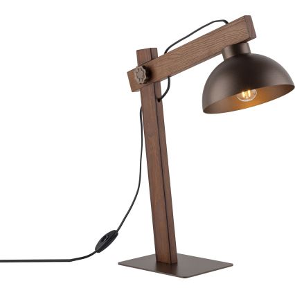 Bordslampa OSLO 1xE27/15W/230V valnöt/brun