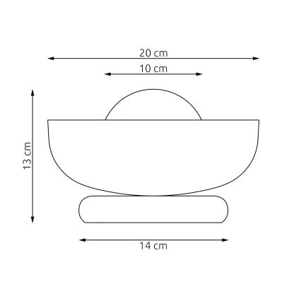Bordslampa OZZY 1xG9/8W/230V grå