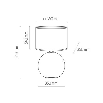 Bordslampa PALLA 1xE27/15W/230V grå
