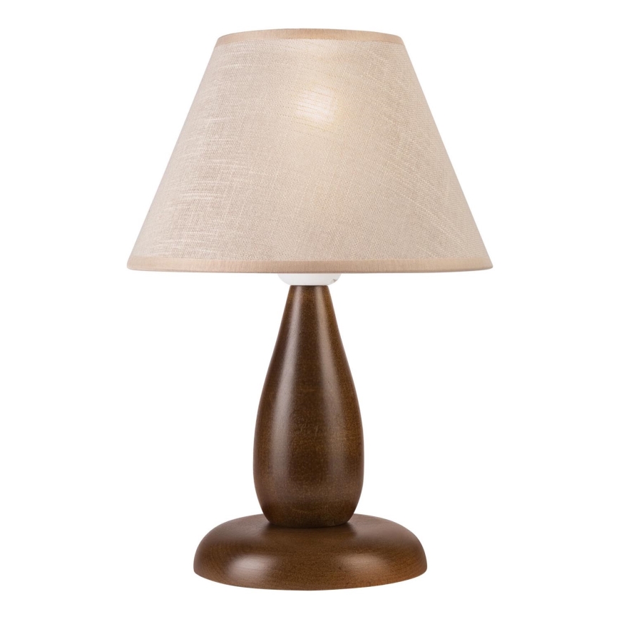 Bordslampa PERA 1xE27/60W/230V mörkbrun/bok