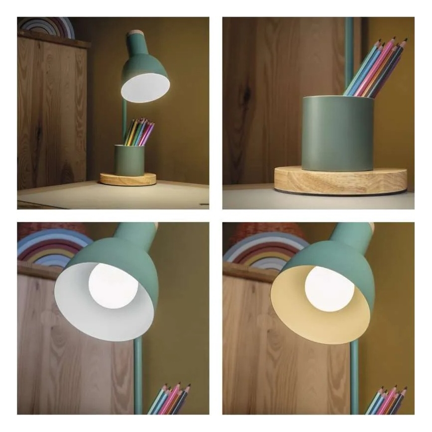 Bordslampa POPPY 1xE27/25W/230V grön