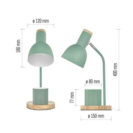 Bordslampa POPPY 1xE27/25W/230V grön