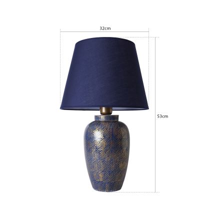 Bordslampa RAMZES 1xE27/40W/230V blå