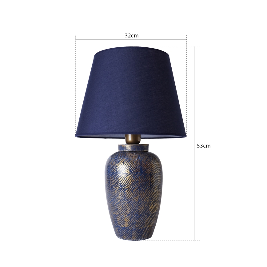 Bordslampa RAMZES 1xE27/40W/230V blå