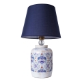 Bordslampa RAMZES 1xE27/40W/230V blå/vit