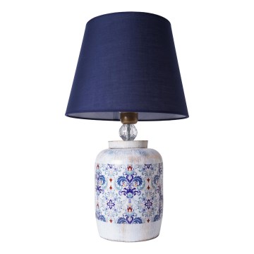 Bordslampa RAMZES 1xE27/40W/230V blå/vit