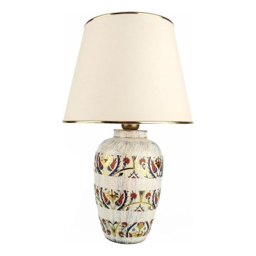 Bordslampa RAMZES 1xE27/40W/230V krämfärgad/guldig