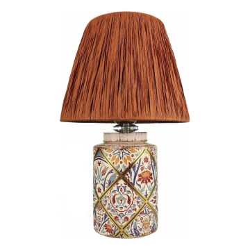 Bordslampa RAMZES 1xE27/40W/230V raffia