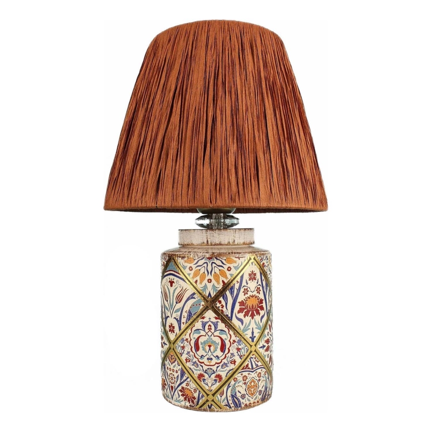 Bordslampa RAMZES 1xE27/40W/230V raffia