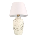 Bordslampa RAMZES 1xE27/40W/230V vit/krämfärgad