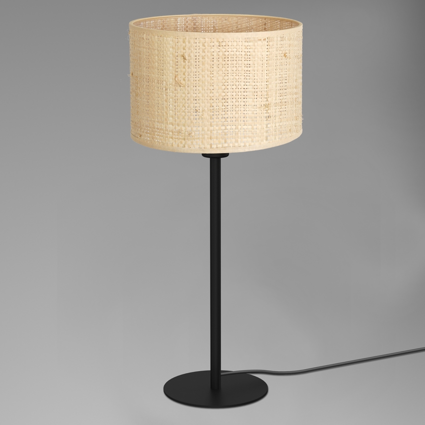Bordslampa RATTAN 1xE27/60W/230V diameter 25 cm rotting