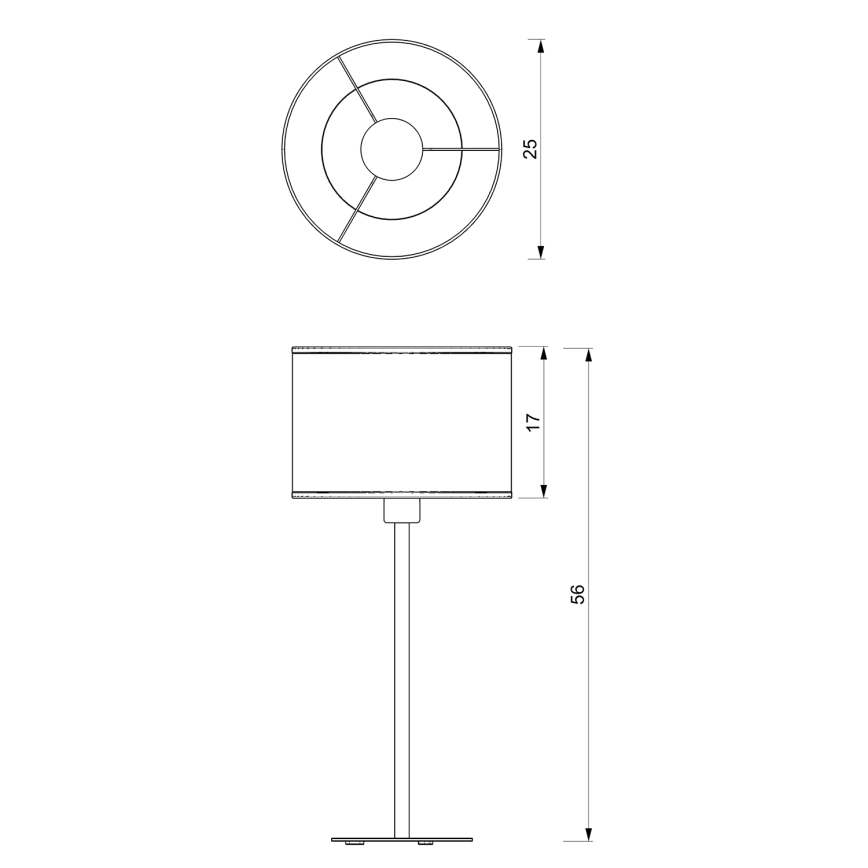 Bordslampa RATTAN 1xE27/60W/230V diameter 25 cm rotting