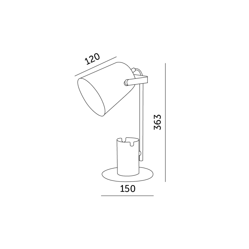 Bordslampa ROLIG 1xE27/25W/230V vit