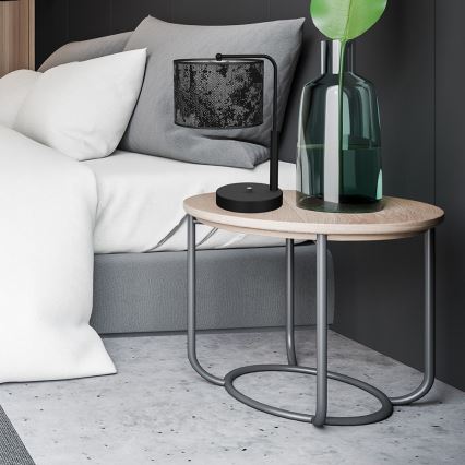 Bordslampa  SATINO 1xE27/60W/230V svart /grå