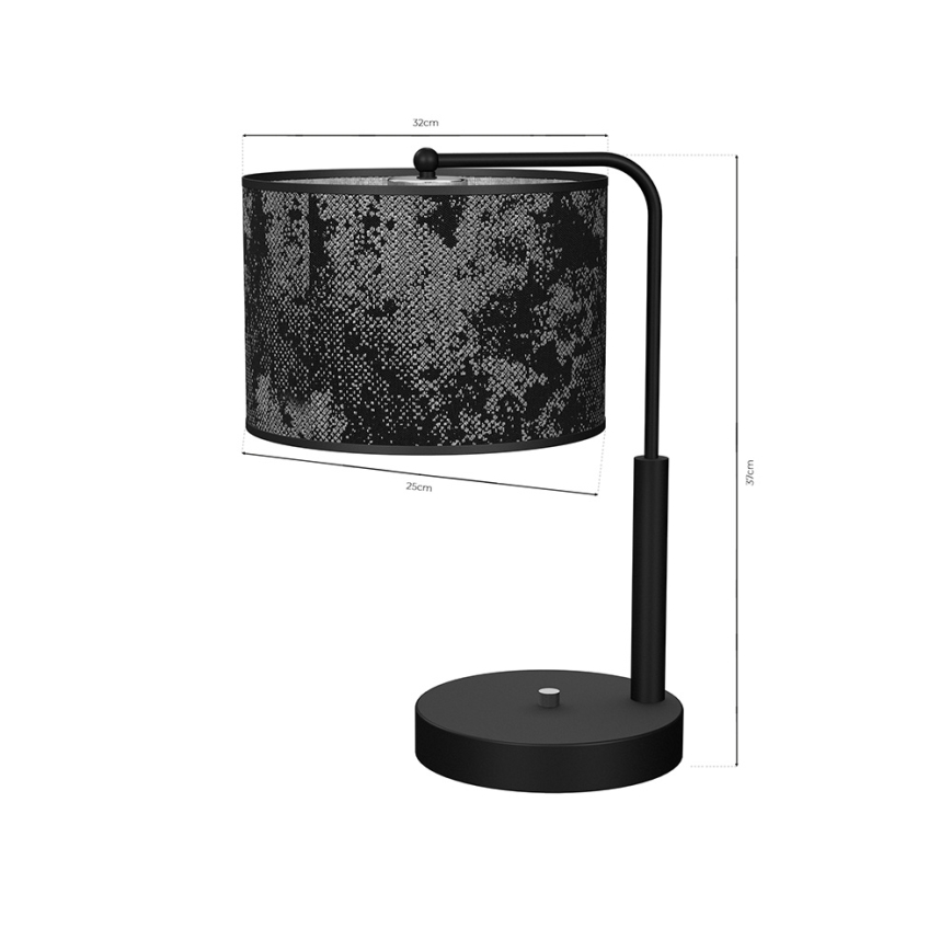 Bordslampa  SATINO 1xE27/60W/230V svart /grå