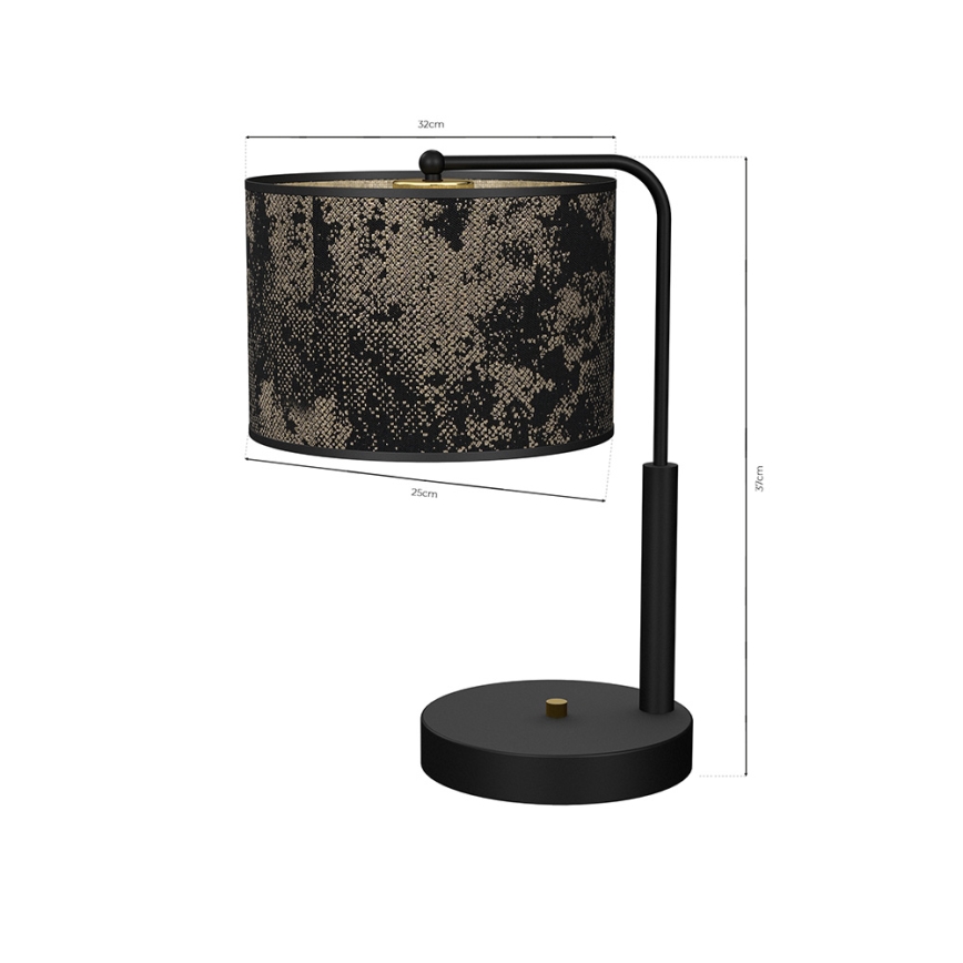 Bordslampa  SATINO 1xE27/60W/230V svart /gyllene