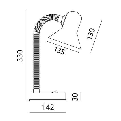 Bordslampa SMIESZEK 1xE27/40W/230V blå