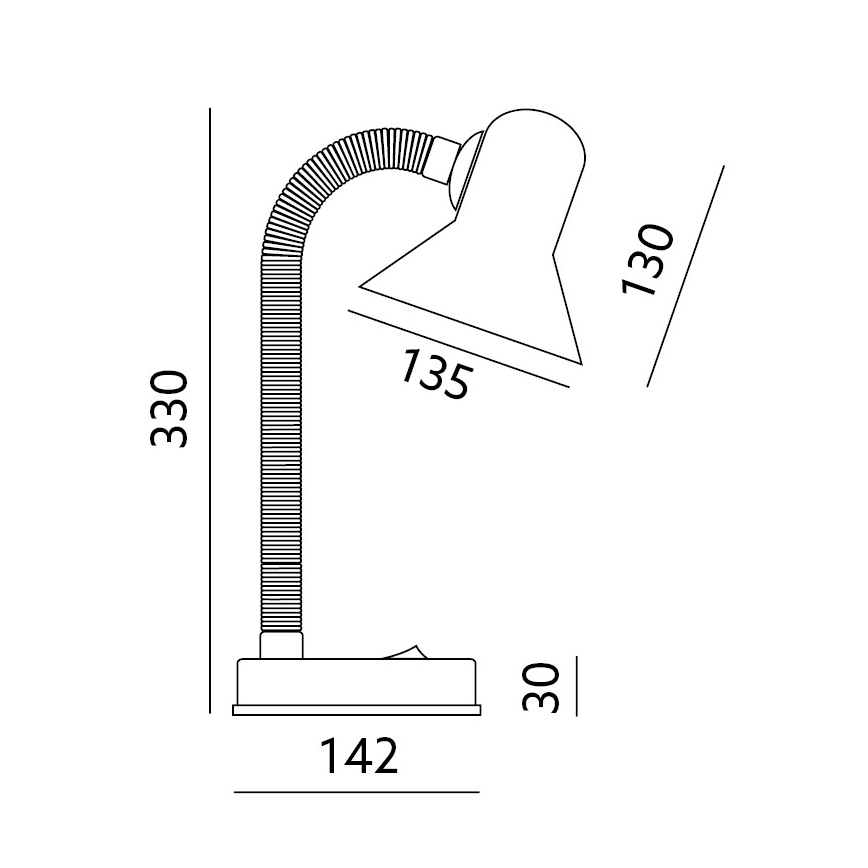 Bordslampa SMIESZEK 1xE27/40W/230V röd